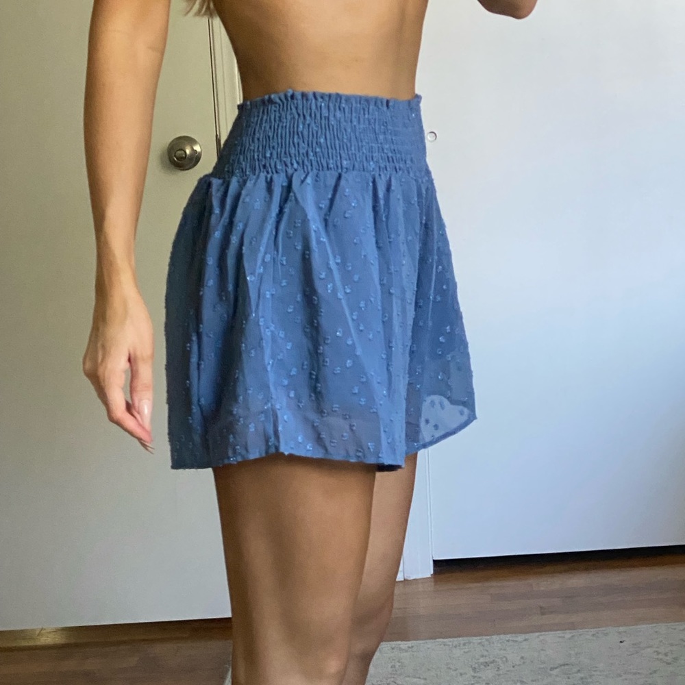 Blue flowy shorts